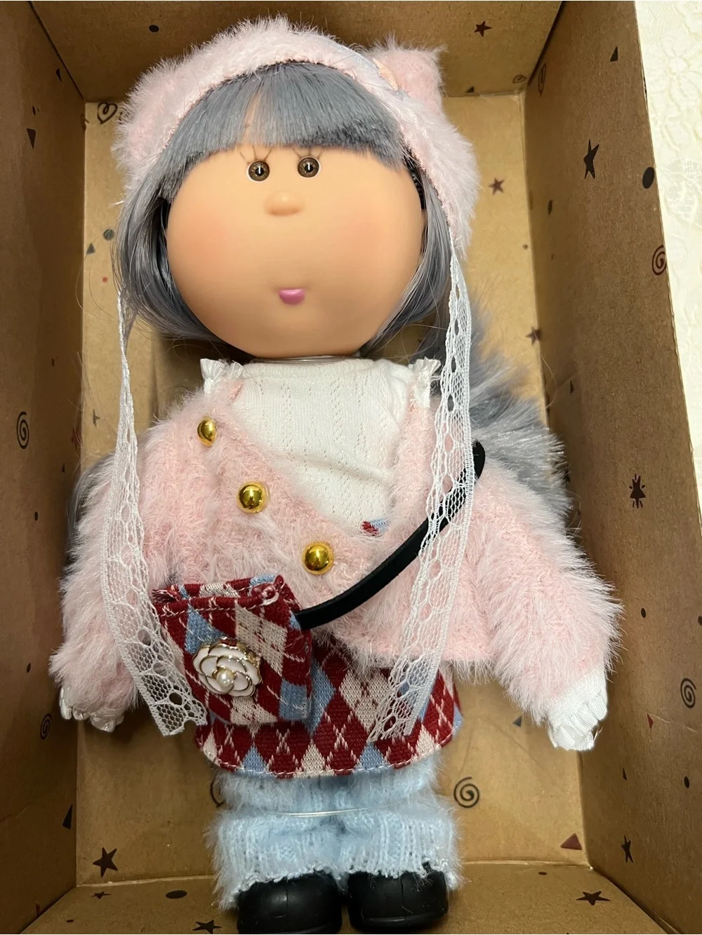 New, 8” Mia Potato Doll with Plush Outfit and Hat